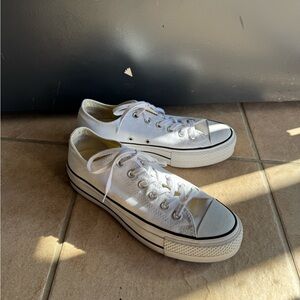 White Platform Converse